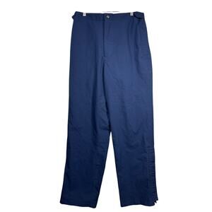 Tourney Vintage Men's GoreTex Rain Pants Waterproof Golf Navy Blue Zip Cuffs L